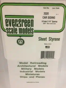 evergreen 2020 N car siding
