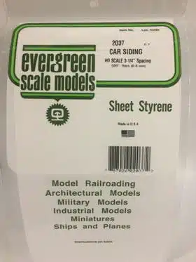 evergreen 2037 HO car siding