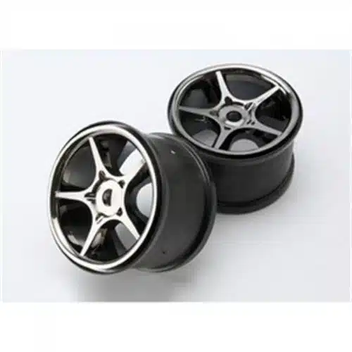 traxxas 5372 Wheels, Gemini 3.8" (black chrome) (2)