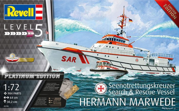 Revell 05198 Search & rescue Vessel Hermann marwede limited platinum edition