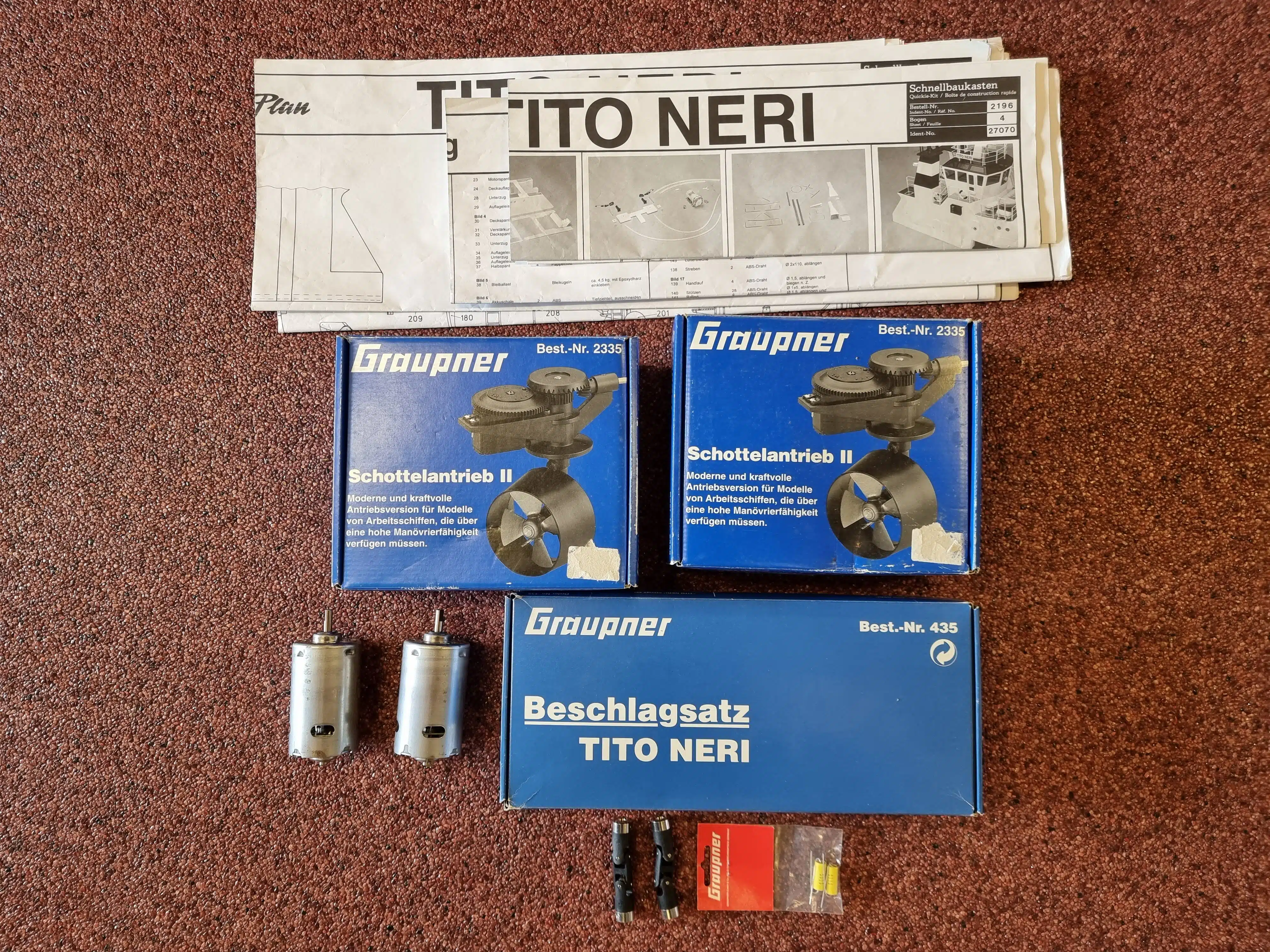 Graupner 2196 WP TITO NERI Met 2 X Graupner 2335, 435, 2 X Speed 900