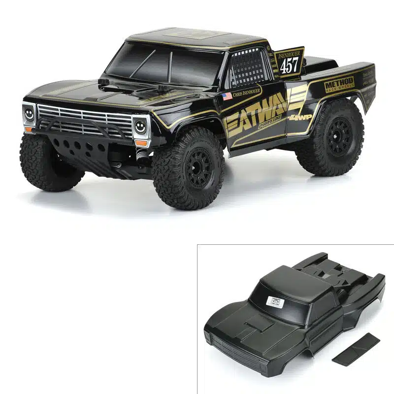 Proline 3551-18 1/10 Pre-Cut 1967 Ford F-100 Heatwave Black Body: Short Course