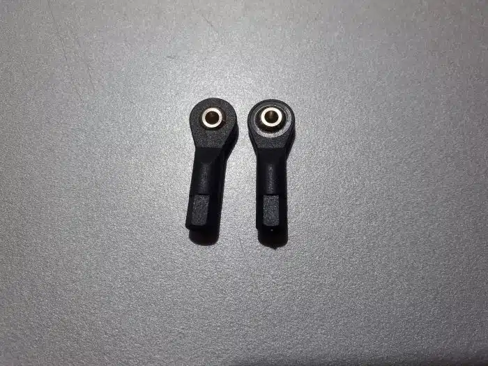 kogel link kunststof zwart lang M3 as 3mm 2 stuks