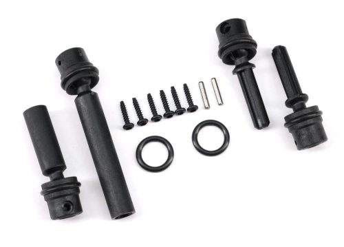 TRAXXAS 9755 Driveshafts, center, assembled (front & rear)