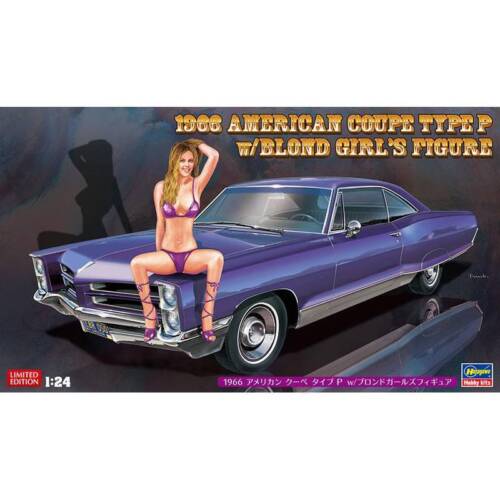 hasegawa 52224 Ammerican Coupe 1966 Type P Whit Blond Girl