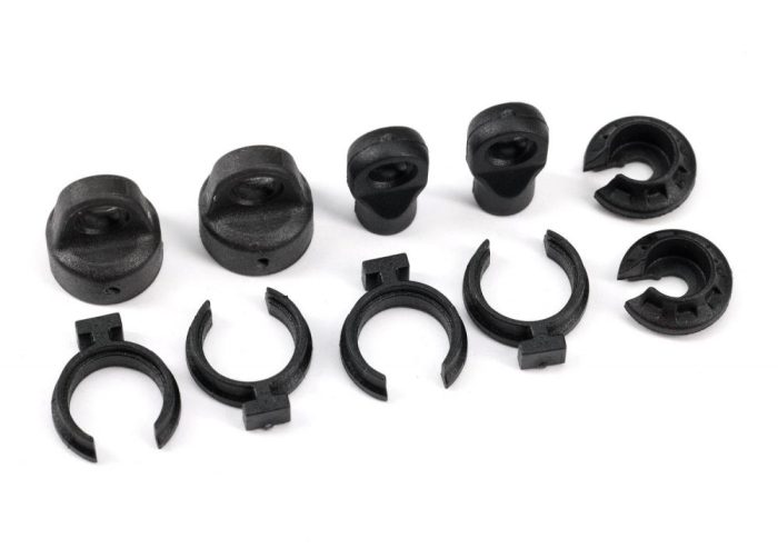 traxxas 9762 Shock cap (2)/ spring perch (2)/ rod end (2)/ spring preload spacer (4)