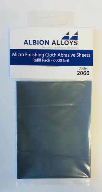 Albion Alloys Micro Finishing Cloth Abrasive Sheets 6000 grit 2pcs.
