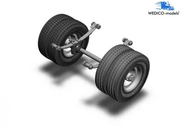 wedico 104-w vooras voor standaard chassis met besturing en wielen