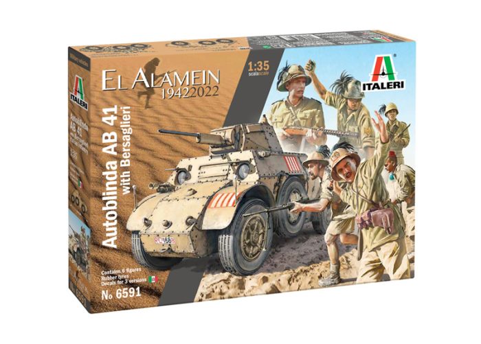 Italeri 6591 auto blinda ab 41 with bersaglieri el alamein