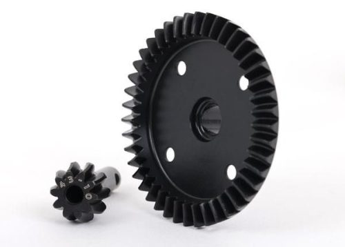 traxxas 6879R Ring gear, differential/ pinion gear,