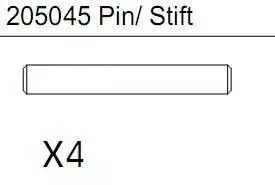 CARSON 205045 Pin (4) Raptor