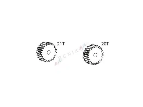 Motortandwiel 21T./20T.