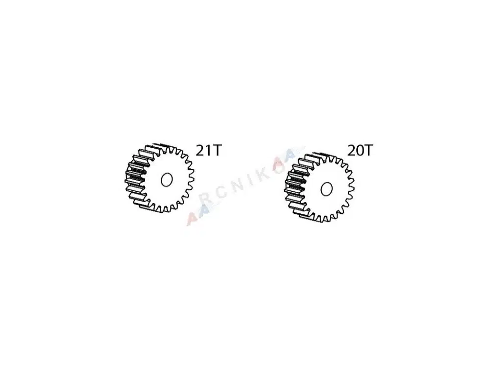 Motortandwiel 21T./20T.