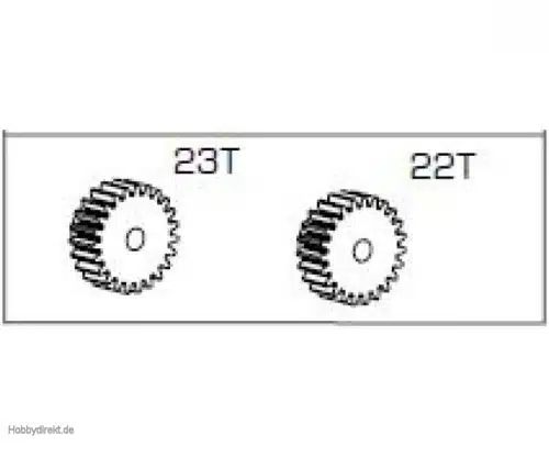 Motortandwiel 23T./22T.