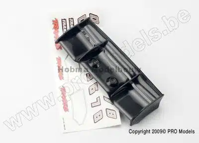Traxxas 7122 Wing 1/16 E-Revo zwart decal sheet