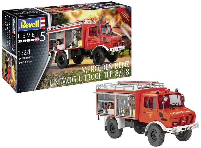 Revell 07512 Mercedes-Benz Unimog U 1300 L Feuerwehr TLF 8/18