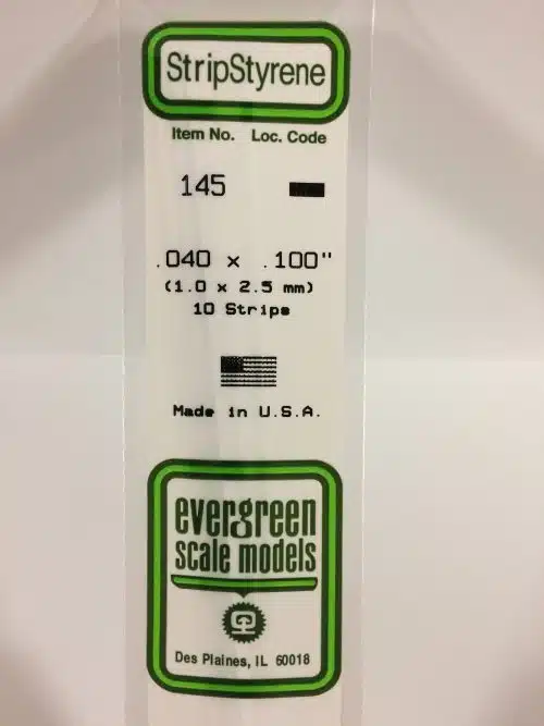 evergreen 145 strip 1x2.5
