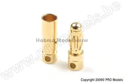 gf-1000-006 4.0mm goudstekker, Man. + Vrouw