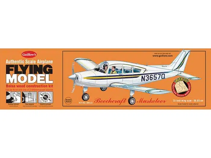 guillow's 308 LC BEECHCRAFT MUSKETEER 51CM