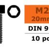Inbus M2 x 20 Staal 10 st