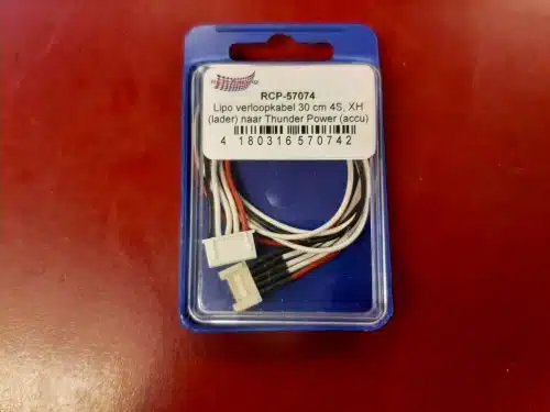 RCP-57074 Lipo verloopkabel 30 cm 4S, XH lader naar Thunder Power accu