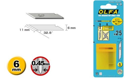 reserve mesjes set 25 stuks Olfa AK 1