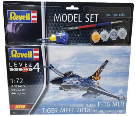 Revell 63860 F-16 MLU Tiger Meet 2018 incl lijm verf kwastje