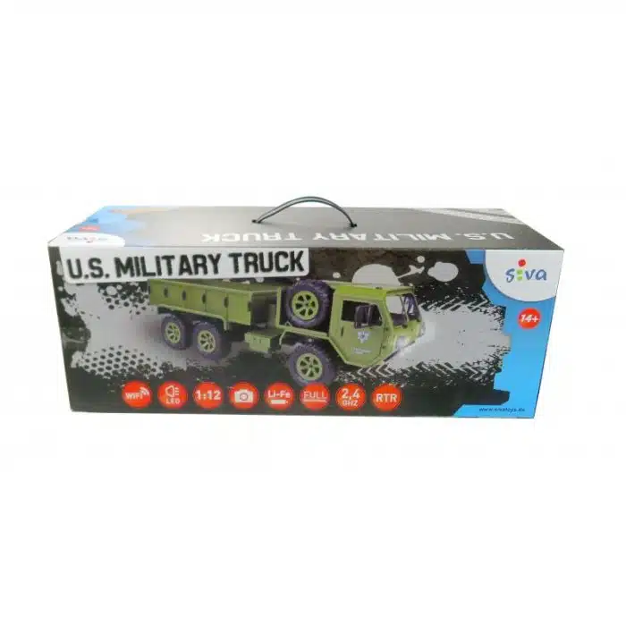 siva50245 U.SMilitary truck 1:12 6WD 2.4 GHz RTR