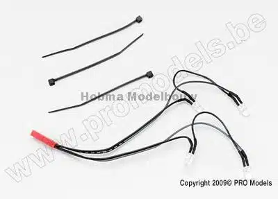traxxas 5689 LED lights, front harness (4 clear lig