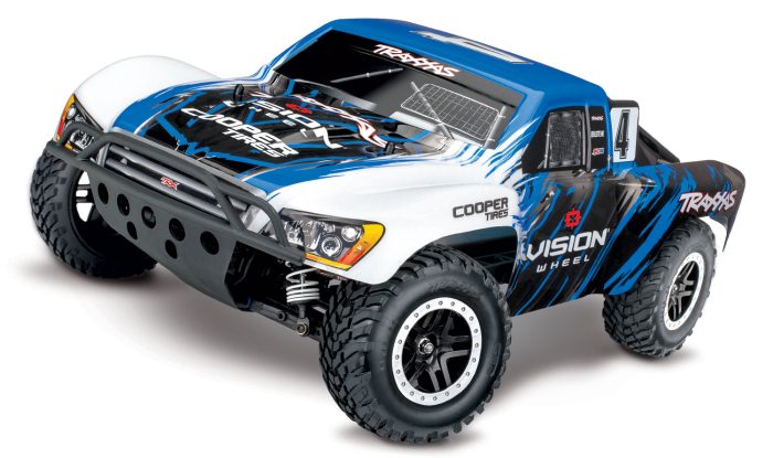 Traxxas 68086-4 Blauw Slash 4x4 VXL TSM (no battery and charger)