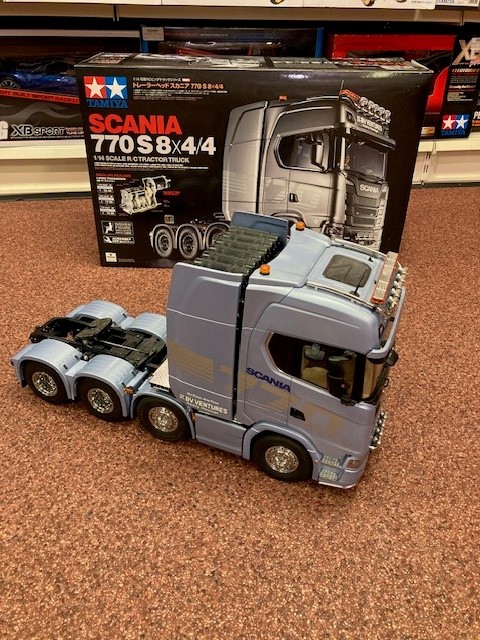 Gebruikte Tamiya 56371 scania 770 S 8X4/4 zonder accu,zender, ontvanger en esc