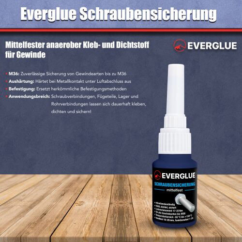 Everglue schroefdraadborgmiddel ( Middel sterkte ) 10g