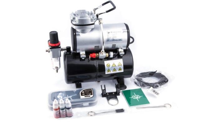 Airbrush Set met Compressor, Airbrush en accessoires