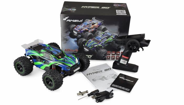 Amewi 22620 Hyper Go Truggy Brushed - 4WD - 1:16 - Blauw/Groen