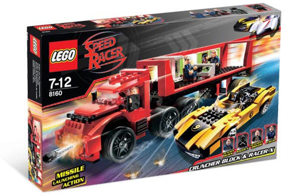 Lego 8160 Speed racer Cruncher Block and Racer