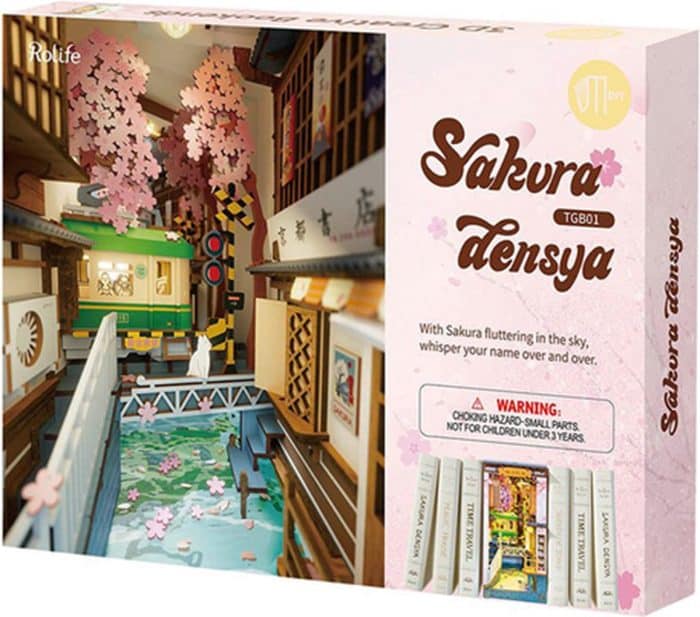 Robotime TGB01 Rolife Book Nook Sakura Densya