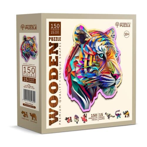 Wooden Puzzel colorful tiger (150 pcs)