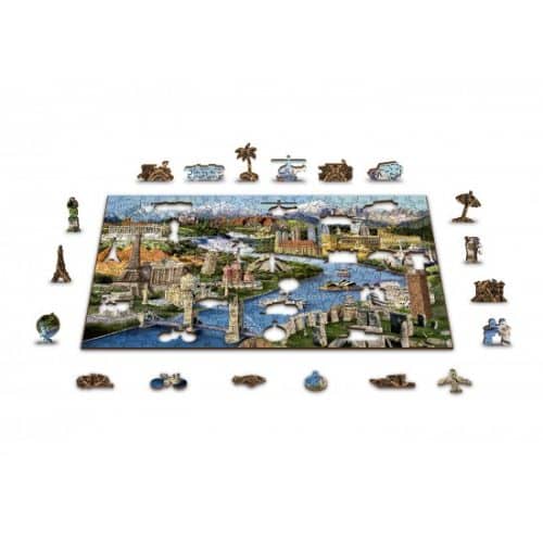 Wooden Puzzel TR0001-L World Landsmarks L 300 Stukjes