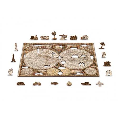 Wooden Puzzel TR0018-L Antique World Map L 300 Stukjes