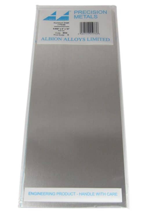 Albion SM 3 M ALUMIN. PLAAT 0,8 mm x 100 mm x 250 mm 2 st