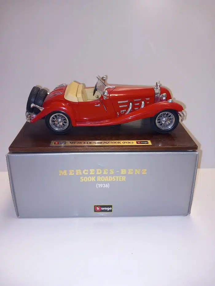 burago Mercedes Benz 500K Roadster 1936 Red 3020 code 3520