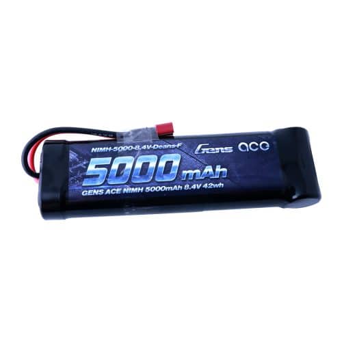 Gens Ace 5000mAh NiMH accu 8.4V plat deans