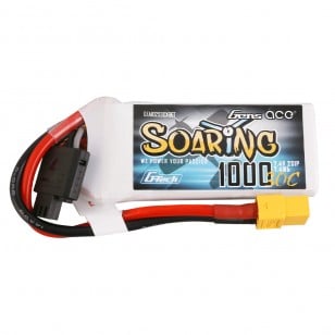 Gens Ace Soaring 1000mAh LiPo G tech accu 7.4V 30C 2S1P With XT60