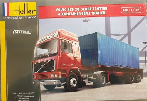 Heller 81702 Volvo F12-20 Globe Trotter&Container semi Trailer