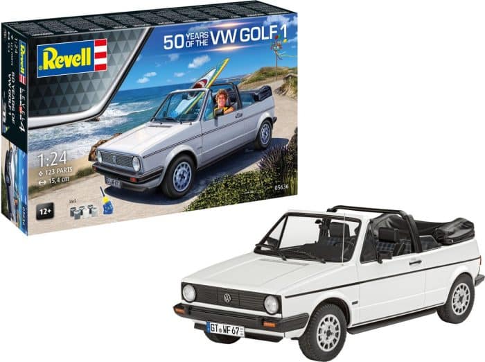 Revell 05636 Volkswagen VW Golf 1 Cabriolet - 50 Jaar! - Auto - Geschenkset