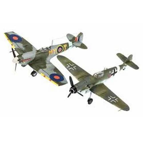 Revell 63710 COMBAT SET BF109G-10 & SPITFIRE MK.V inc lijm verf kwastje