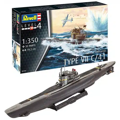 Revell 65154 german submarine TYPE VII C/41 incl lijm verf kwastje