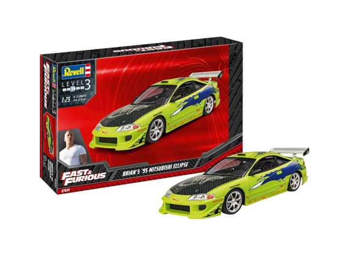 Revell 67691 Fast en Furious Brian s 1995 Mitsubishi Eclipse incl lijm verf kwastje