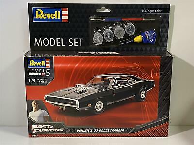 Revell 67693 Fast & Furious - Dominics 1970 Dodge Charger incl verf lijm kwastje Yenko incl lijm verf kwastje