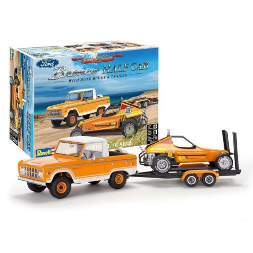 Revell 85 7228 Ford Bronco Half Cab met Dune Buggy en Trailer